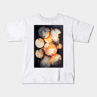 Amber Drops - Abstract Alcohol Ink Resin Art Kids T-Shirt